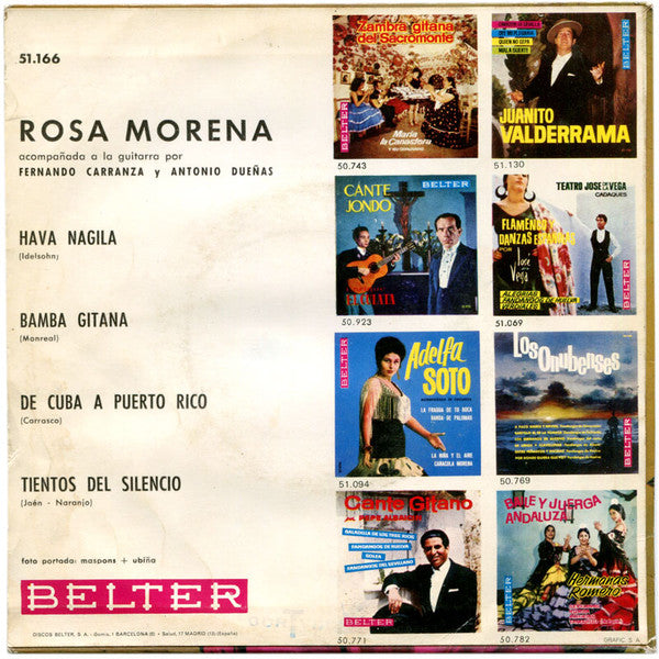 Rosa Morena : Hava Nagila (7", EP)