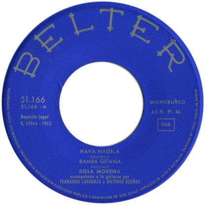 Rosa Morena : Hava Nagila (7", EP)