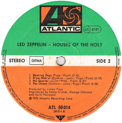 Led Zeppelin : Houses Of The Holy (LP, Album, RE)