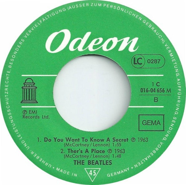 The Beatles : Die Grössten Vier Vol. 9 (7", EP, Mono)