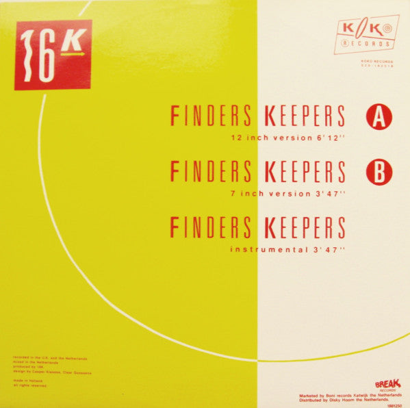 16K : Finders Keepers (12")