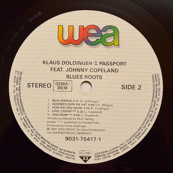 Klaus Doldinger's Passport* : Blues Roots (LP, Album)