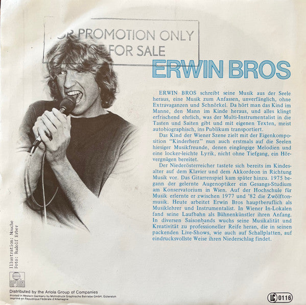 Erwin Bros : Kinderherz (Nur An' Jodler Aus Tirol) (7", Single)
