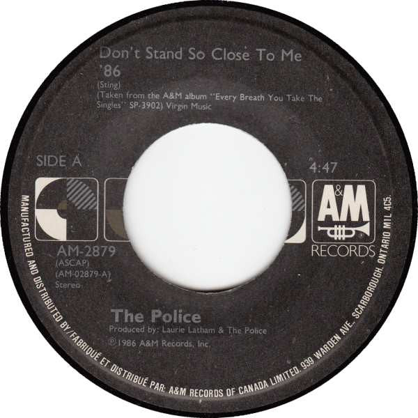 The Police : Don't Stand So Close To Me '86 (7", Single)