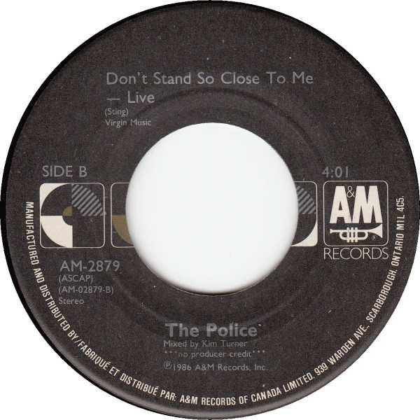 The Police : Don't Stand So Close To Me '86 (7", Single)