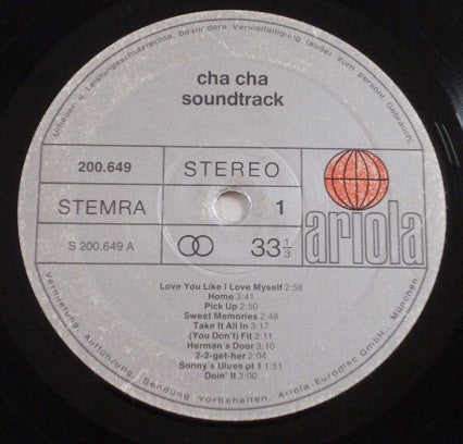 Various : Cha Cha (The Soundtrack: Herman Brood, Nina Hagen And Lene Lovich) (LP, Comp)