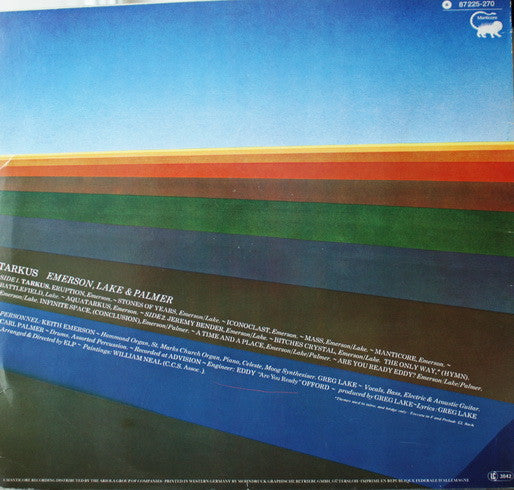 Emerson, Lake & Palmer : Tarkus (LP, Album, RE)