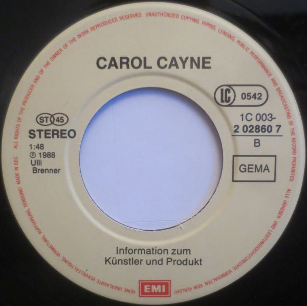 Carol Cayne : What My Love Can Bring (7", Single)