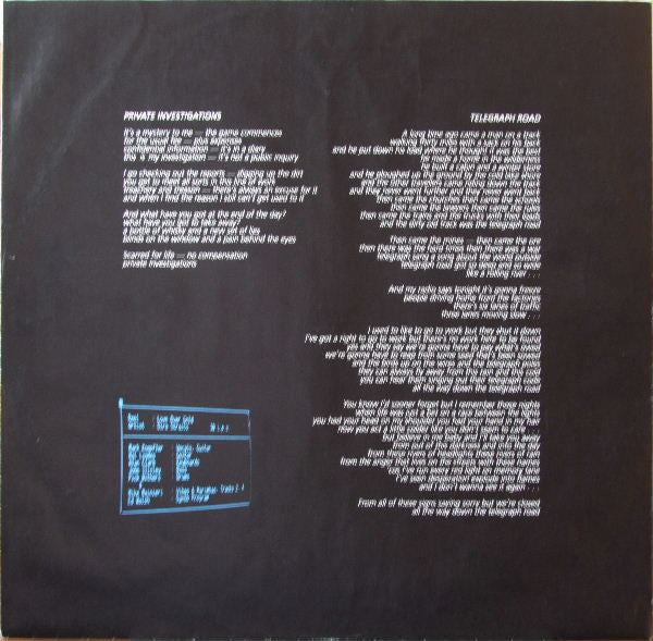 Dire Straits : Love Over Gold (LP, Album)