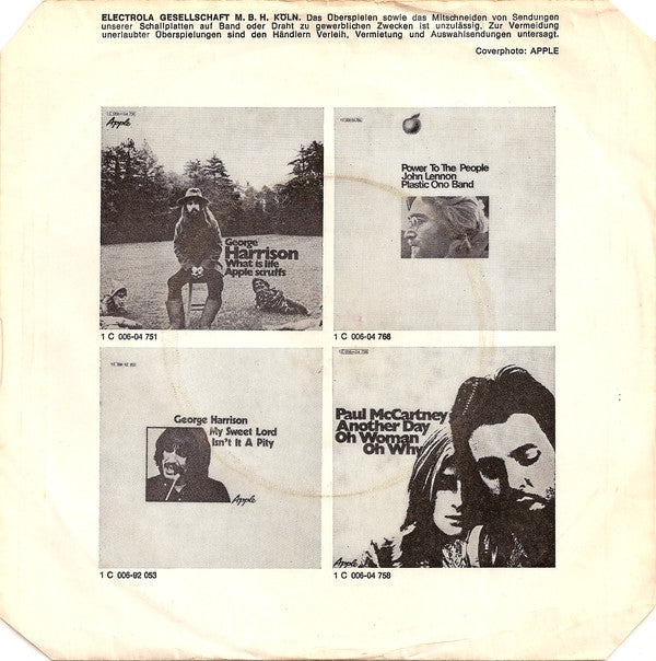 Ringo Starr : It Don't Come Easy / Early 1970 (7", Single)