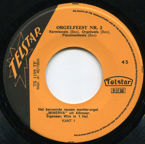 Het Reuzen Mortier Orgel "Minerva" : Orgelfeest Nr. 2 (7", Single)