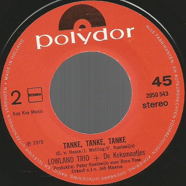 Lowland Trio & De Koksmaatjes : Ik Heb 'n Bal In M'n Hand / Tanke, Tanke, Tanke (7", Single)