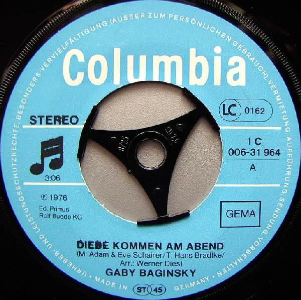 Gaby Baginsky : Diebe Kommen Am Abend (7", Single)