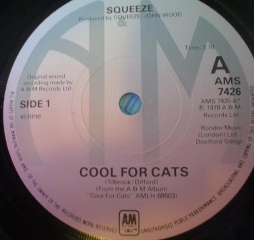 Squeeze (2) : Cool For Cats (7", Single)