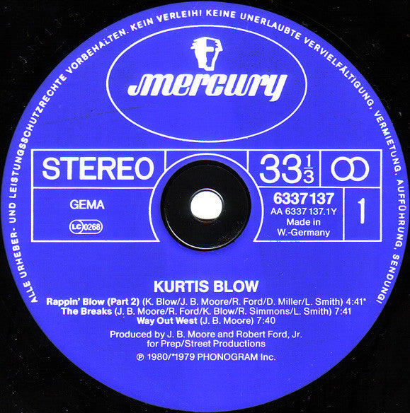 Kurtis Blow : Kurtis Blow (LP, Album)
