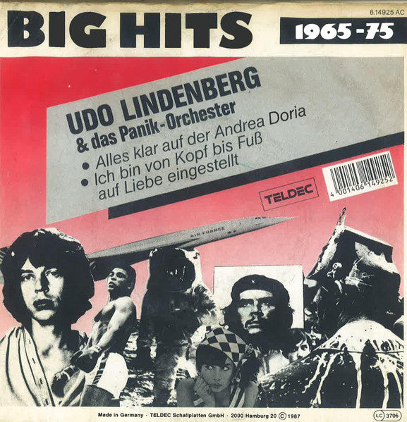 Udo Lindenberg & Das Panik-Orchester* : Alles Klar Auf Der Andrea Doria / Ich Bin Von Kopf Bis Fuß Auf Liebe Eingestellt (7", Single, RE)