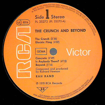 RAH Band : The Crunch & Beyond (LP, Album, Ora)