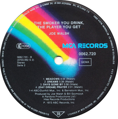 Joe Walsh : The Smoker You Drink, The Player You Get (LP, Album, RE)