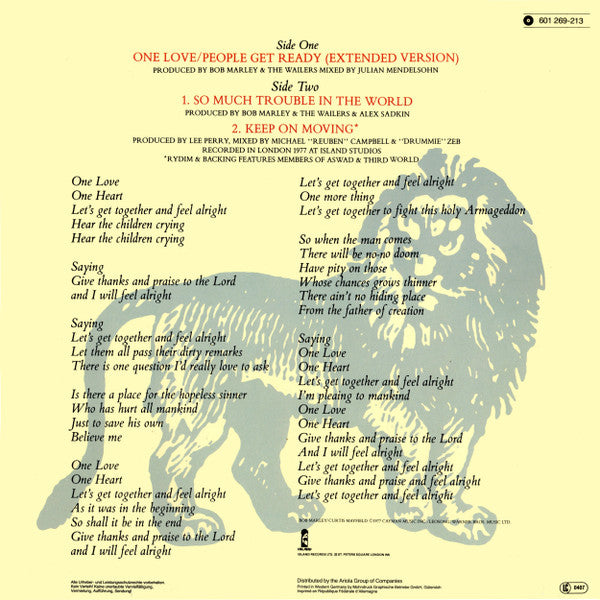 Bob Marley And The Wailers* : One Love / People Get Ready (12", Maxi)