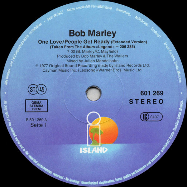 Bob Marley And The Wailers* : One Love / People Get Ready (12", Maxi)
