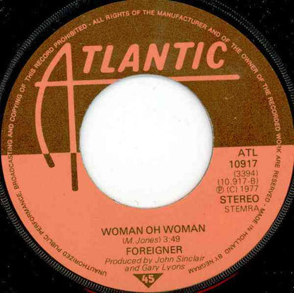 Foreigner : Feels Like The First Time (7", Single)