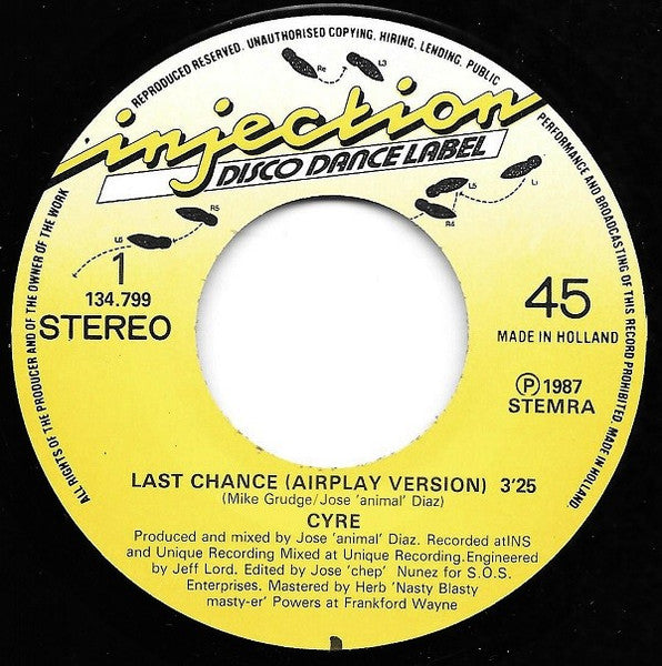 Cyré : Last Chance (7", Single)