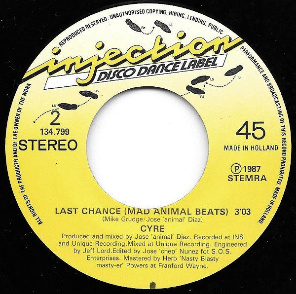 Cyré : Last Chance (7", Single)