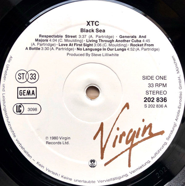 XTC : Black Sea (LP, Album, Gre)