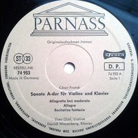 Brahms*, César Franck, Theo Olof, Daniel Wayenberg : Sonate A-dur Für Violine Und Klavier Op. 100 "Thuner-Sonate" / Sonate A-dur Für Violine Und Klavier (LP)