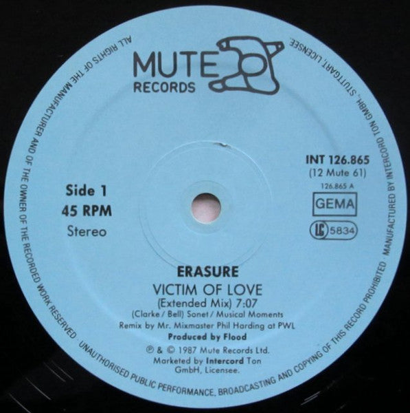 Erasure : Victim Of Love (Remix) (12", Maxi)