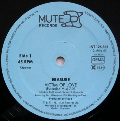 Erasure : Victim Of Love (Remix) (12", Maxi)