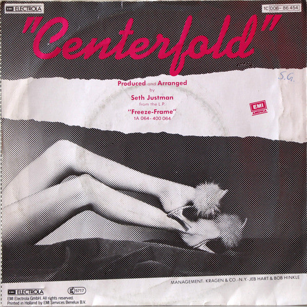 The J. Geils Band : Centerfold B/W Rage In The Cage (7", Single)