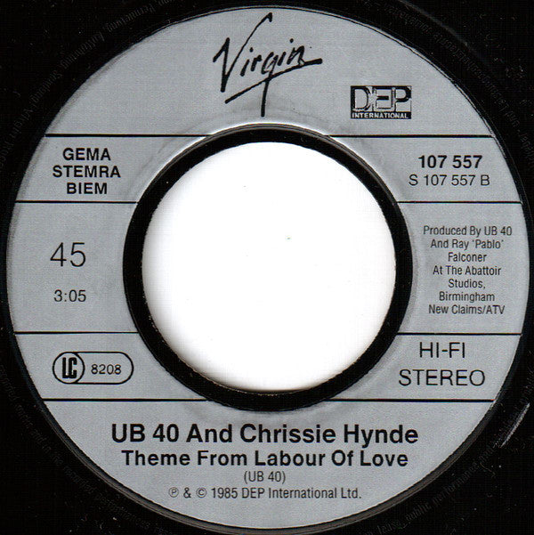 UB40 Guest Vocals By Chrissie Hynde : I Got You Babe (7", Single)