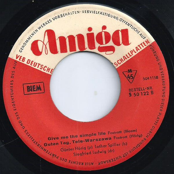 Günter Hörig, Lothar Spiller, Siegfried Ludwig : Opus de Funk / Gruß An Kurylewitsch / Give Me The Simple Life / Guten Tag, Tele-Warszawa (7", EP, Mono)