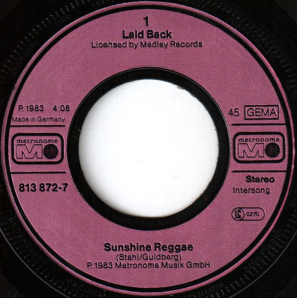Laid Back : Sunshine Reggae (7", Single)