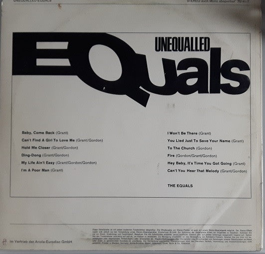 The Equals : Unequalled  (LP, Album)