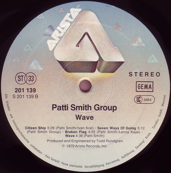 Patti Smith Group : Wave (LP, Album, RE)