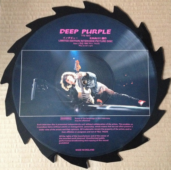 Deep Purple : Limited Interview Picture Disc (10", Shape, Ltd, Pic, Unofficial, Saw)