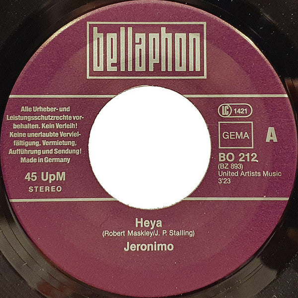 Jeronimo (2) : Heya / Na Na Hey Hey (7", Single, RE)