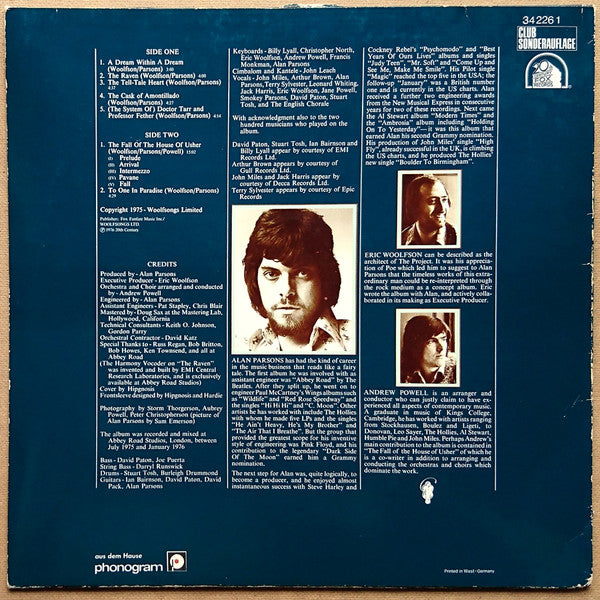 The Alan Parsons Project : Tales Of Mystery And Imagination (LP, Album, Club)