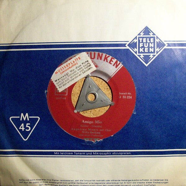 Angelina Monti : Junge Liebe / Amigo Mio (7", Single)