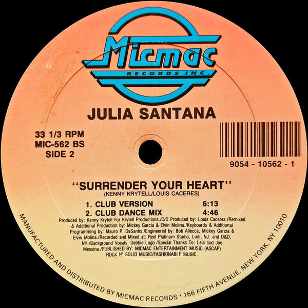 Julia Santana : Surrender Your Heart (12")