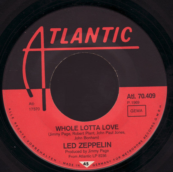 Led Zeppelin : Whole Lotta Love (7", Single)