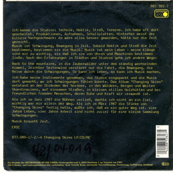 Eroc : Nachtfahrt (7", Single, Promo)