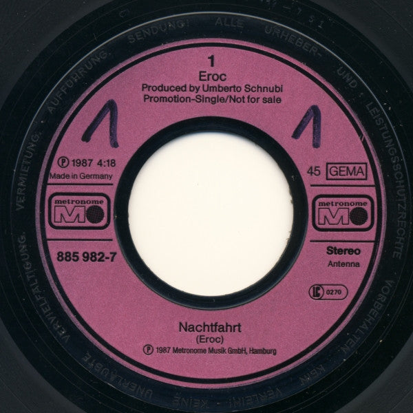 Eroc : Nachtfahrt (7", Single, Promo)