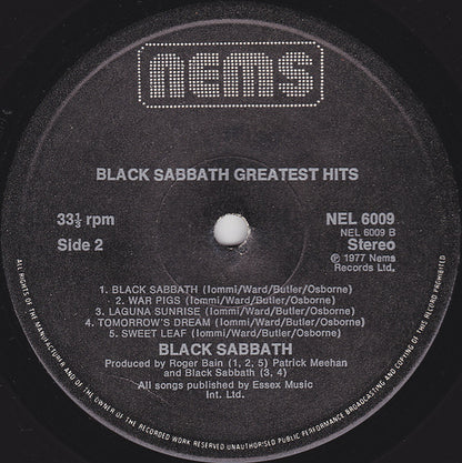 Black Sabbath : Greatest Hits (LP, Comp)