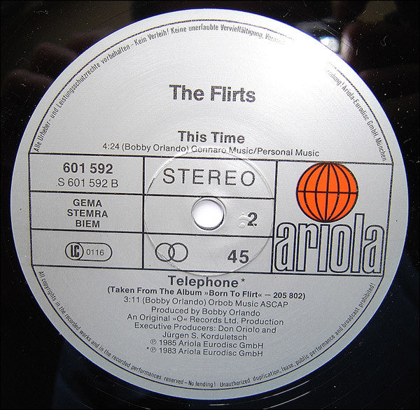 The Flirts : Helpless (You Took My Love) (Extended Version) (12", Maxi, M/Print)