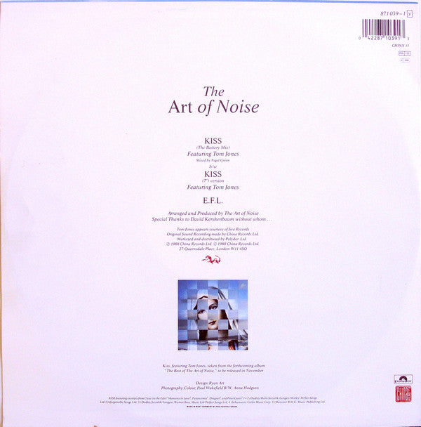 The Art Of Noise Featuring Tom Jones : Kiss (12", Single)