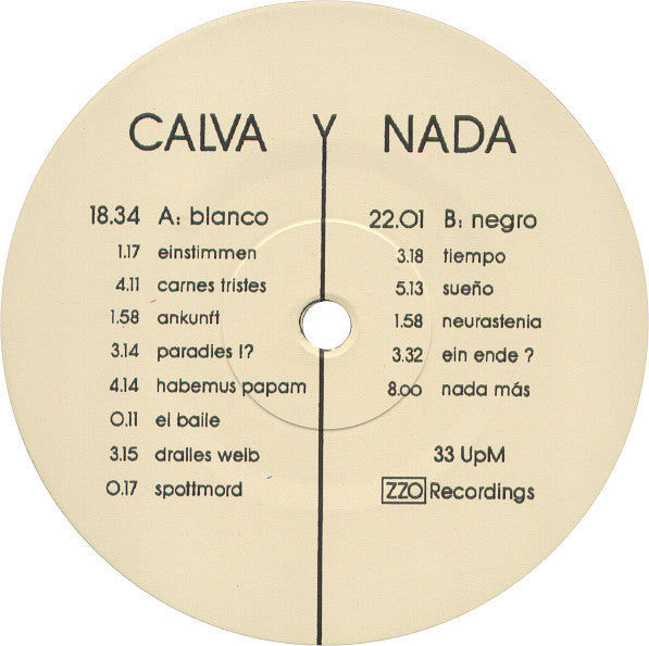 Calva Y Nada : El Peste Perverso Lleva Mi Peluca (LP, Album)