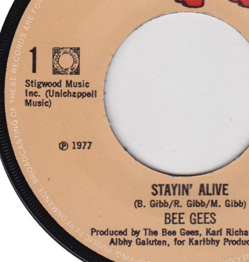 Bee Gees : Stayin' Alive (7", Single)